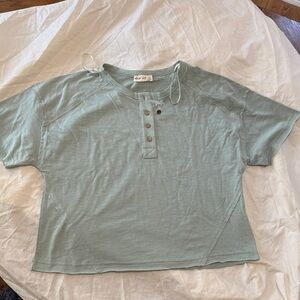 Madewell Sage Green Casual Crop Top NWOT